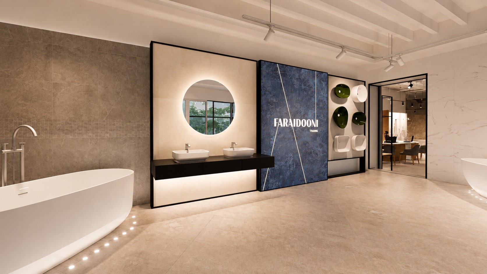 Faraidooni Abu Dhabi Showroom — retail lighting design in Abu Dhabi, UAE